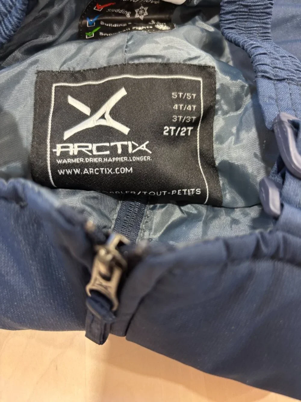 Arctix Snow Bibs Navy Blue Boys or Girls 2T